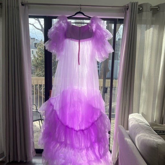 Plus size purple maternity photoshoot dress - Picture 9 of 9